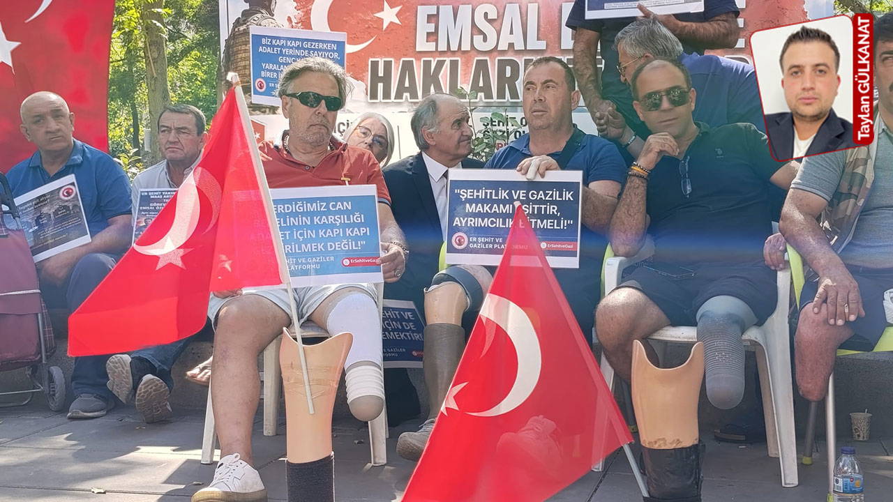 Gaziler protez bacaklarını çıkardı, adalet talebini yineledi