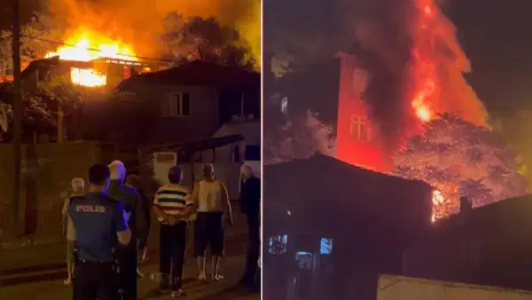 Gaziosmanpaşa'da 3 gecekondu alev alev yandı, can kaybı yok