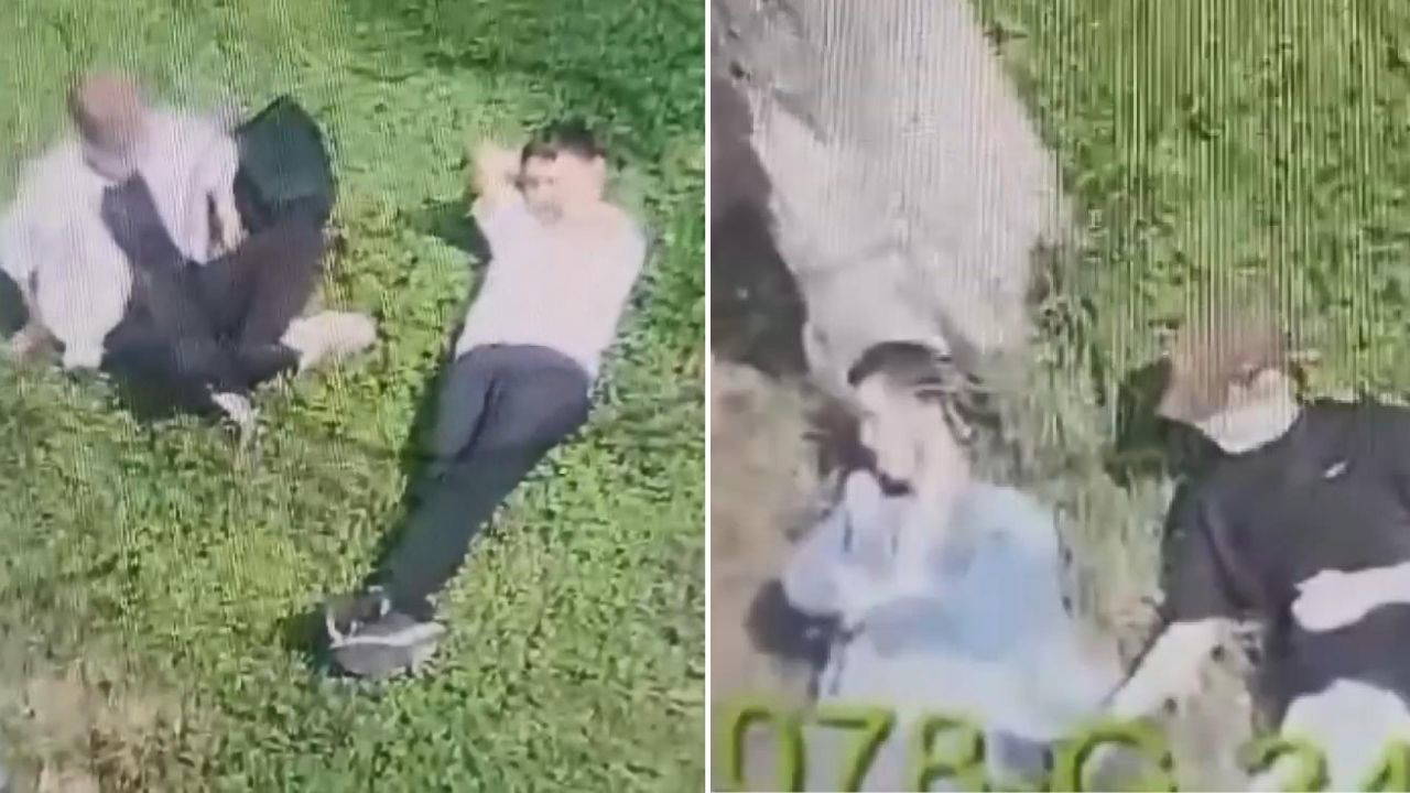 Gezi Parkı'nda Sürünerek Telefon Hırsızlığı Kamerada