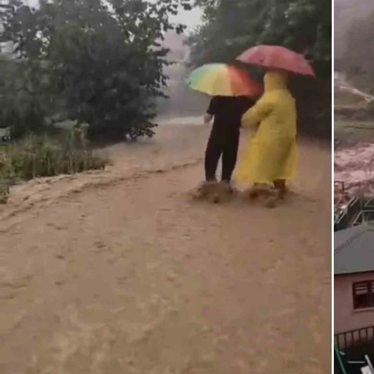 Giresun'da Sağanak Yağış Dereleri Taşırdı, Su Baskınlarına Neden Oldu
