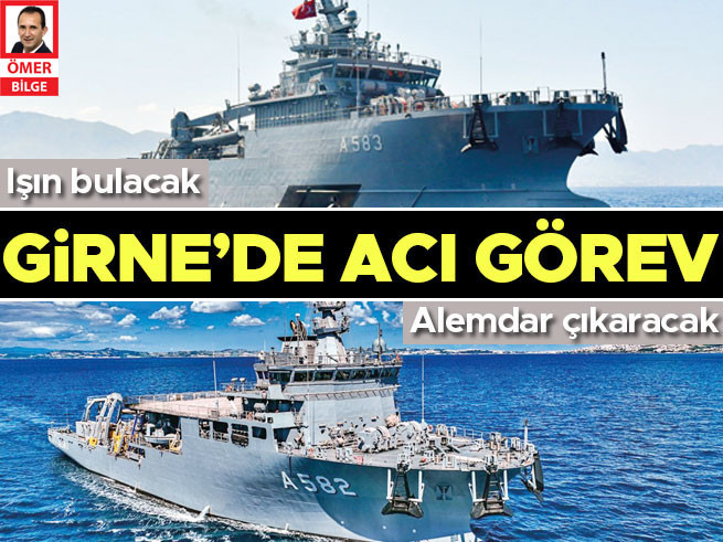 Girne'de Acı Görev: TCG Işın ve TCG Alemdar enkazı aramaya başladı