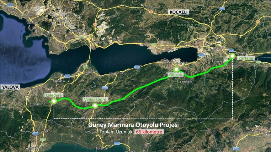 Güney Marmara Otoyolu'nun imar planı değişiklikleri askıda