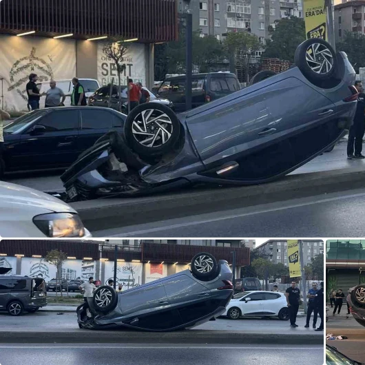 Güngören'de Korkunç Kaza: Otomobil Takla Attı