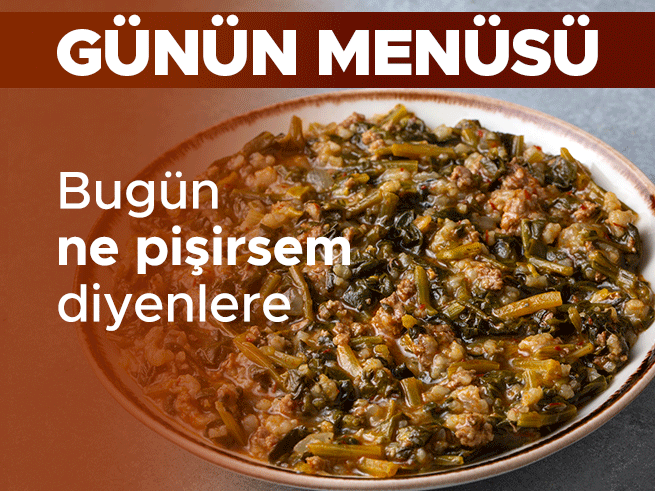 Günlük ev yemeği menüsü: Soğuk ayran aşı, kıymalı semizotu ve kuskus pilavı