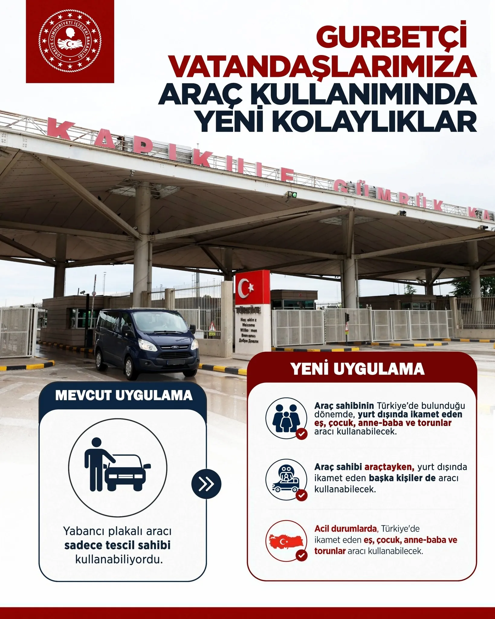 Gurbetçilere yabancı plakalı araç müjdesi: Yeni düzenleme yürürlüğe girdi
