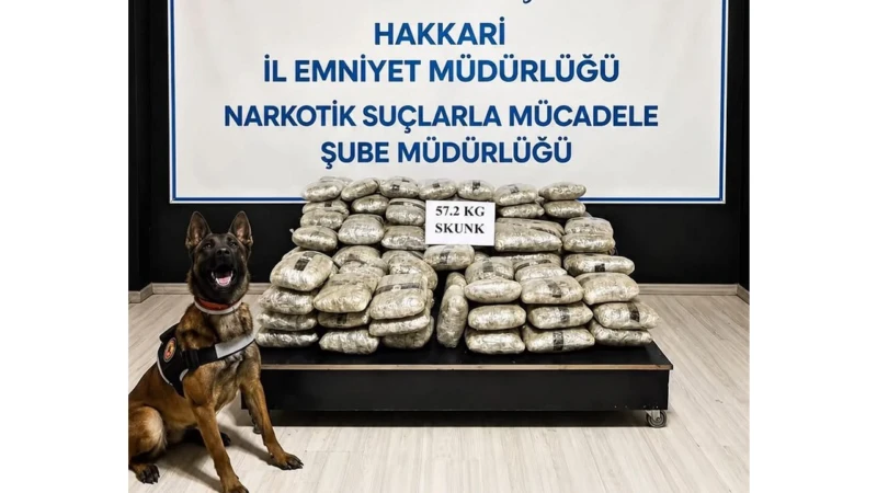 Hakkari'de uyuşturucu sevkiyatına polis engeli