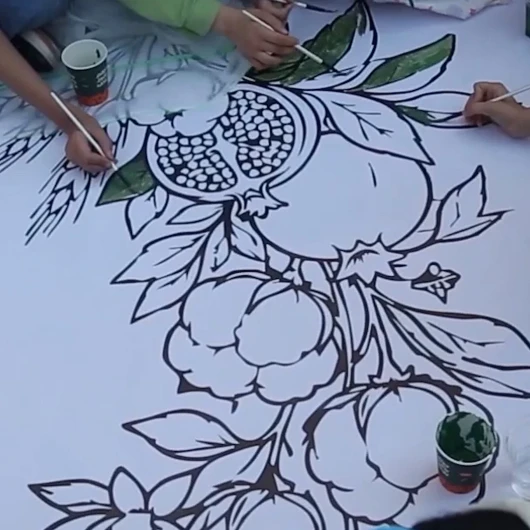 Halepli Çocuklar Suriye'nin Simgelerini Tuvale Taşıdı