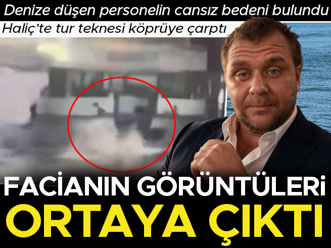 Haliç’te tur teknesi köprü ayağına çarptı: Bir kişi hayatını kaybetti