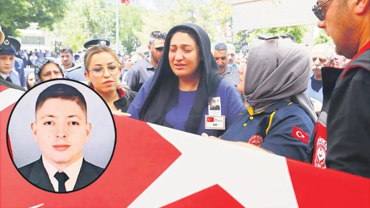 Hamile eşten şehit uzman çavuşa gözyaşlı veda