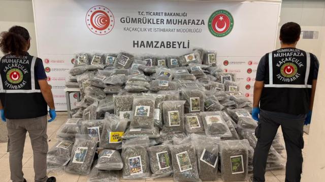 Hamzabeyli Sınır Kapısı'nda 287 Kilo Esrar Ele Geçirildi