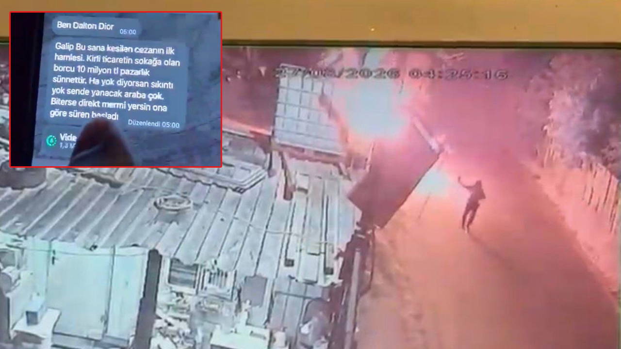 Haraç İstemeyen Galericiye Kundaklama: Dehşet Anları Kamerada