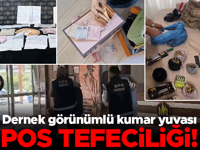 Hatay’da dernek maskeli kumar ve tefecilik çetesi çökertildi