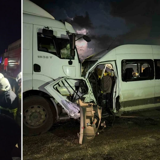 Hatay'da İşçi Servisi ile Tır Çarpıştı: 1 Ölü, 15 Yaralı