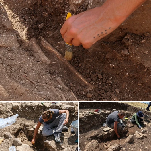 Hattuşa'da 2 bin 300 yıllık mezarlar gün ışığına çıkarıldı