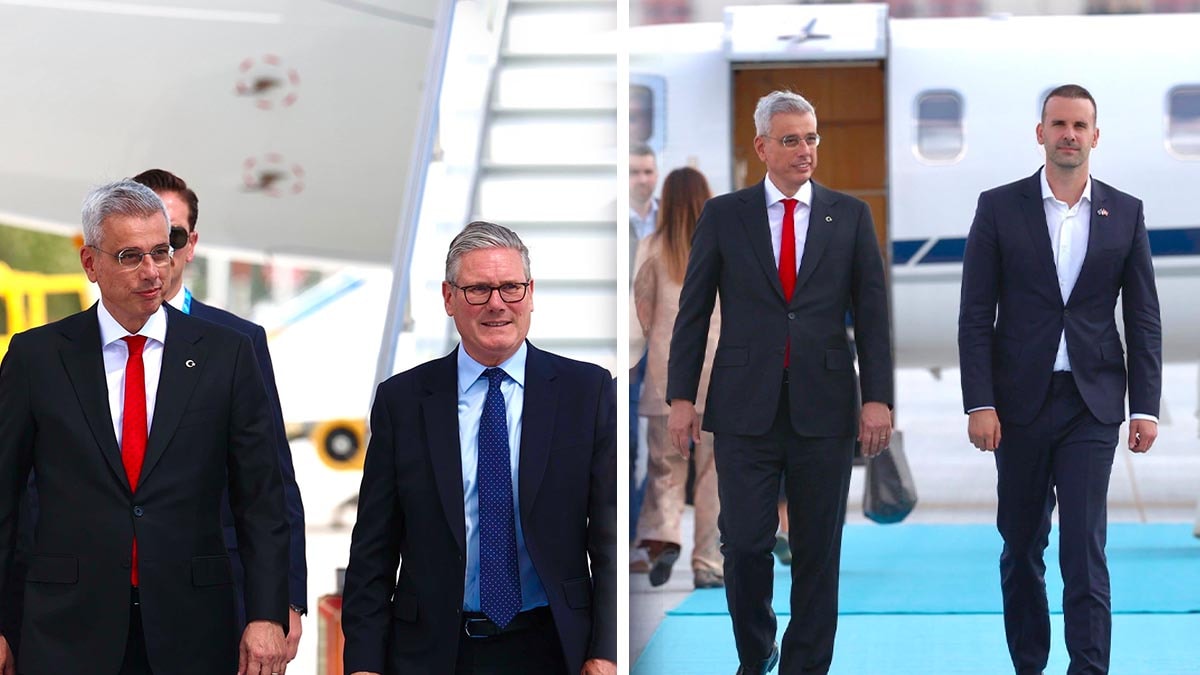 İngiltere ve Karadağ Başbakanları Türkiye'de: Memişoğlu Karşıladı