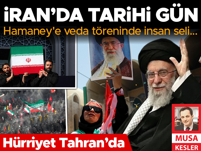 İran'da Hamaney için dev veda töreni: Tahran sokakları insan seli