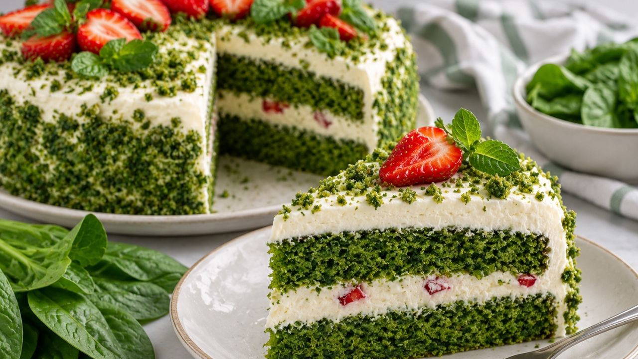 Ispanaklı Pasta Tarifi: Çay Saatlerinin Renkli Lezzeti
