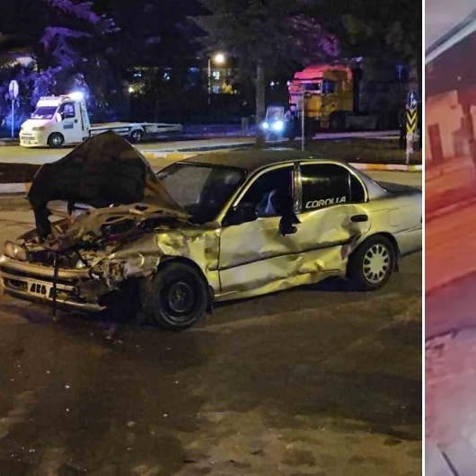 Isparta'da kavşakta otomobiller çarpıştı: 3 yaralı