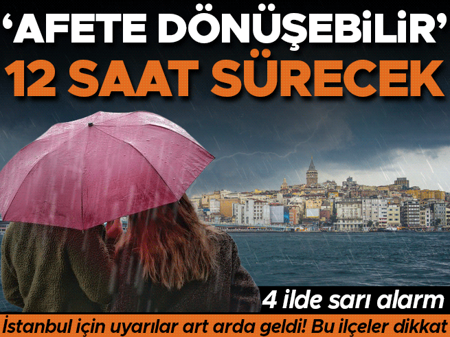 İstanbul dahil 4 ilde sarı kodlu alarm! Kuvvetli sağanak ve dolu uyarısı... Prof. Dr. Şen: Afete dönüşebilir