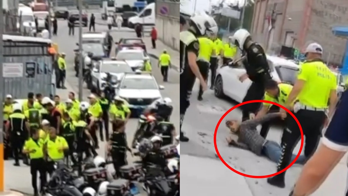 İstanbul Fatih'te Trafik Polisine Bıçaklı Saldırı: Anbean Kamerada