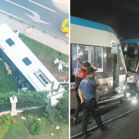 İstanbul'da Otobüs ve Tramvay Çarpıştı: 15 Yaralı