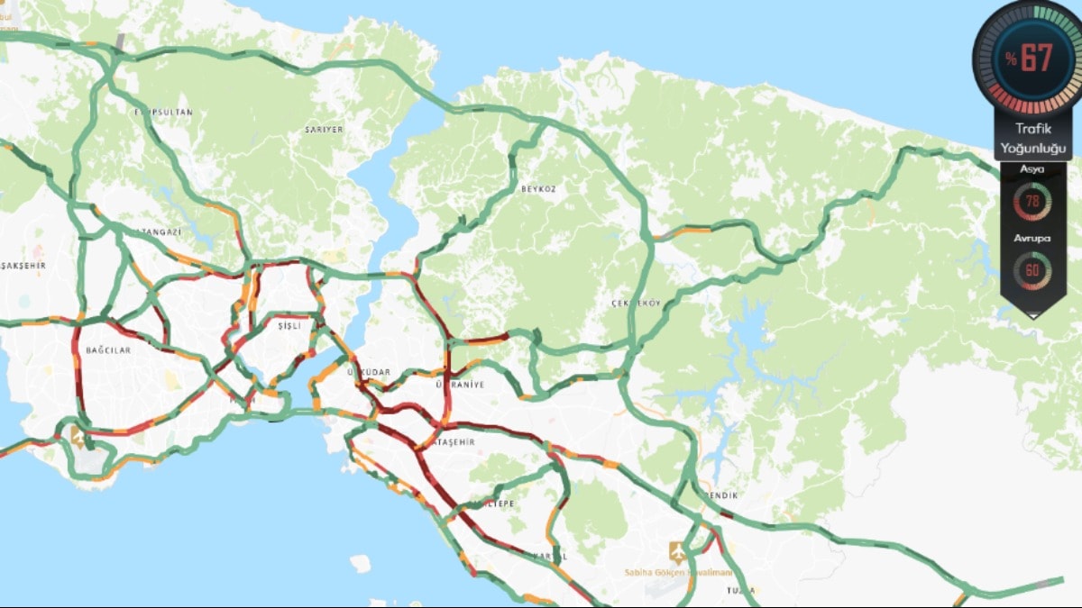 İstanbul'da pazartesi sabahı trafik yoğunluğu had safhada