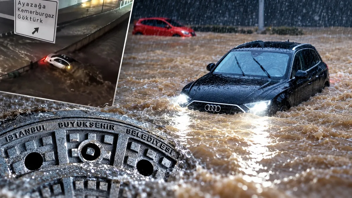 İstanbul'da Sağanak: Altyapı Çöktü, Rögar Taştı, Yollar Göle Döndü