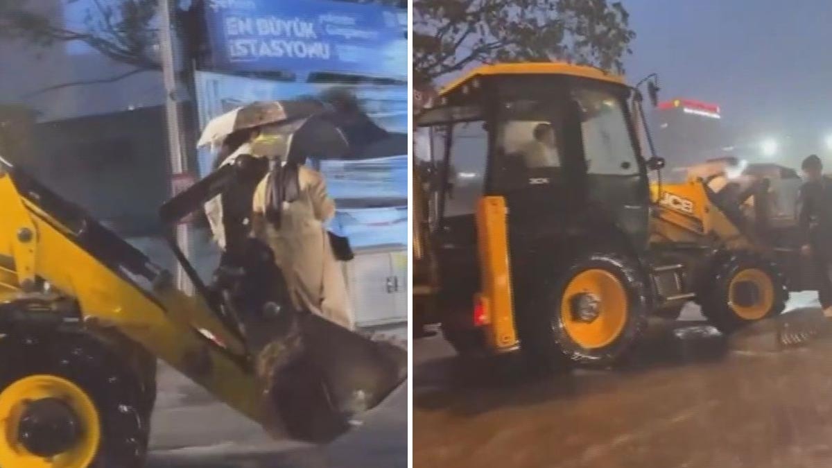 İstanbul'da Sağanak Felaketi: Vatandaşlar Kepçeyle Kurtarıldı