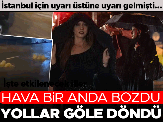 İstanbul'da Sağanak Felç Etti: Yollar Göle Döndü
