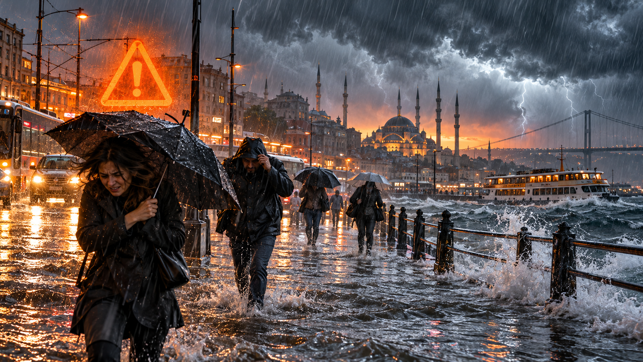 İstanbul'e Turuncu Alarm: 35 Saatlik Sağanak Geliyor