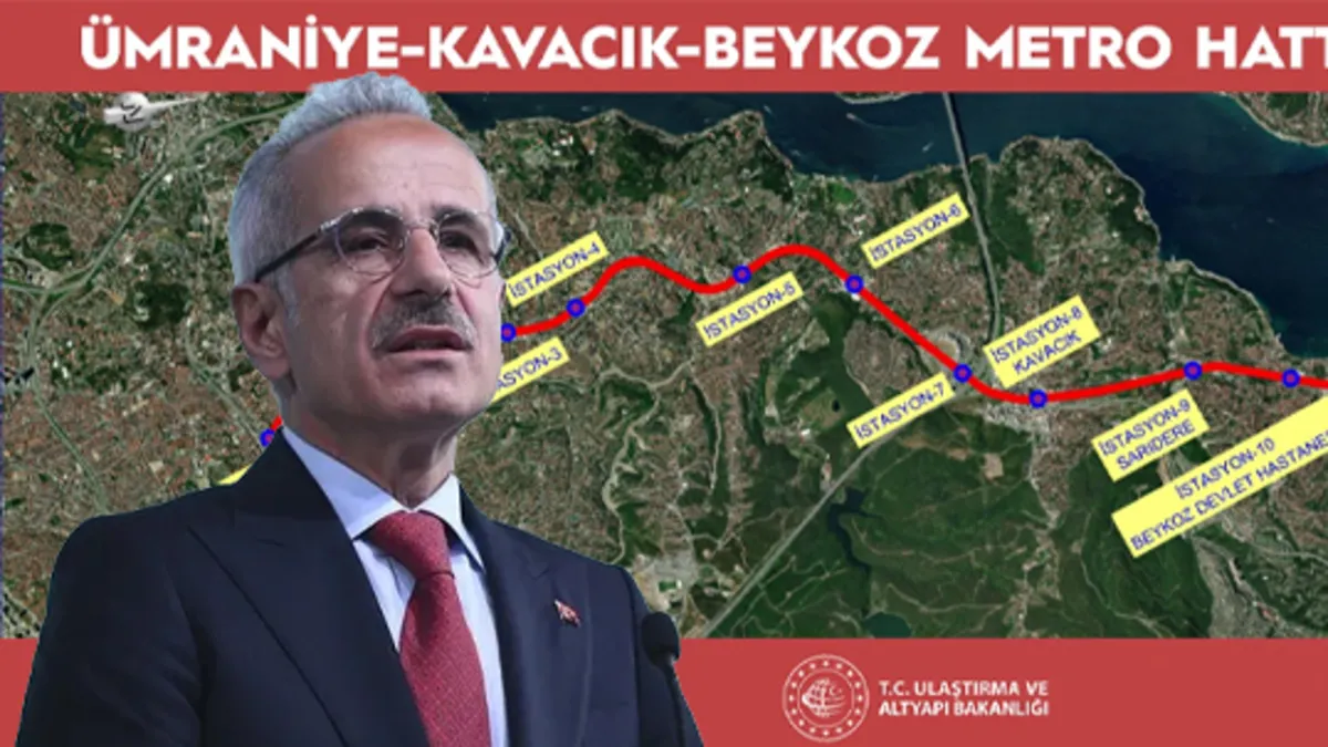 İstanbul'a Yeni Metro Hattı: Ümraniye-Kavacık-Beykoz Raylı Sistem Hattı Onaylandı