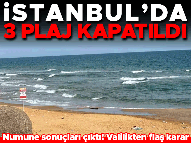 İstanbul'da 3 Plajın Yüzme Alanı Geçici Olarak Kapatıldı