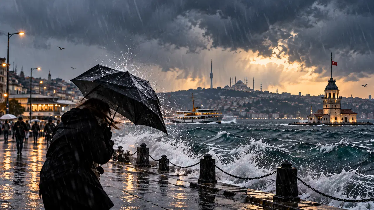 İstanbul'da İş Çıkışı Fırtına Uyarısı: Anadolu Yakası'na Kayıyor