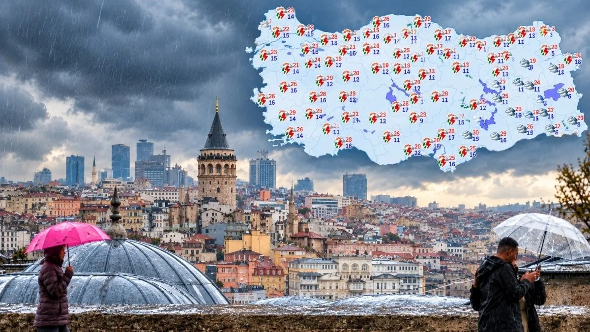 İstanbul'da Kuvvetli Yağış ve Fırtına Alarmı! Valilik 3 İlçeyi Uyardı