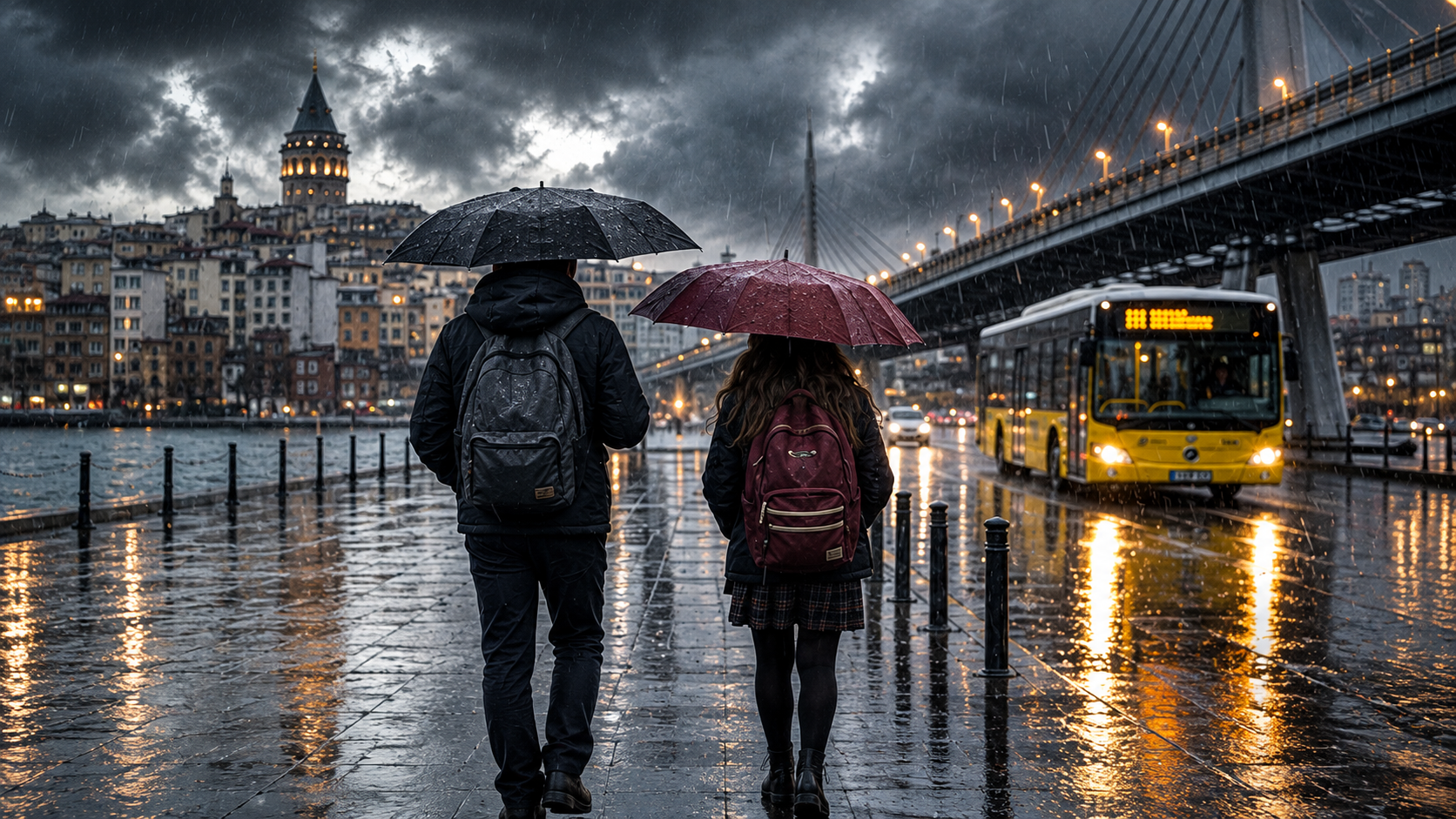 İstanbul'da Okulların İlk Günü Sağanak Alarmı