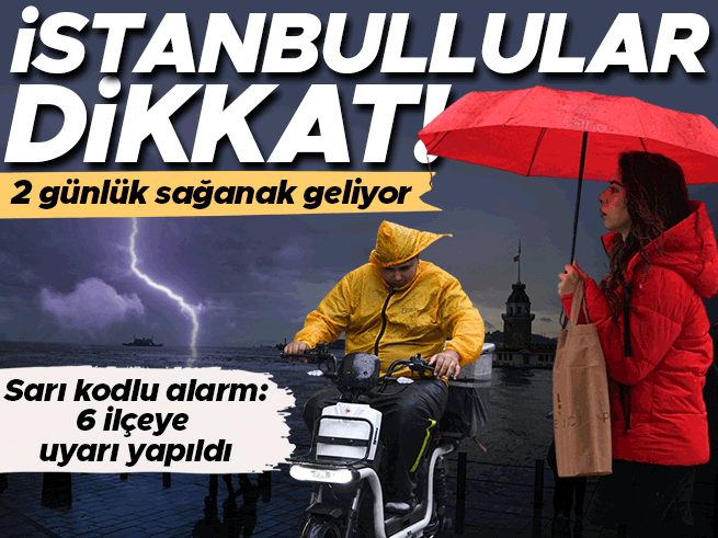 İstanbul'da Önümüzdeki Hafta İki Gün Sağanak Yağış Bekleniyor