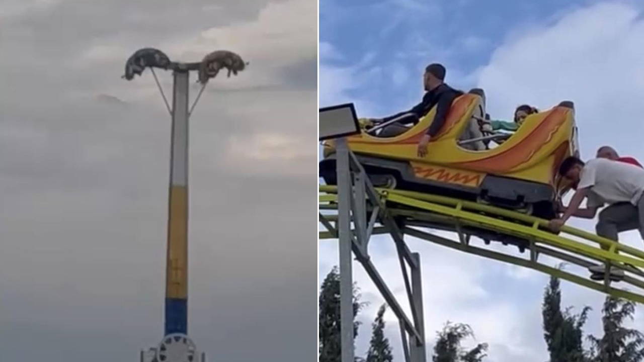 İzmir Buca'da lunaparkta zincirleme arıza: 10 kişi baş aşağı mahsur kaldı