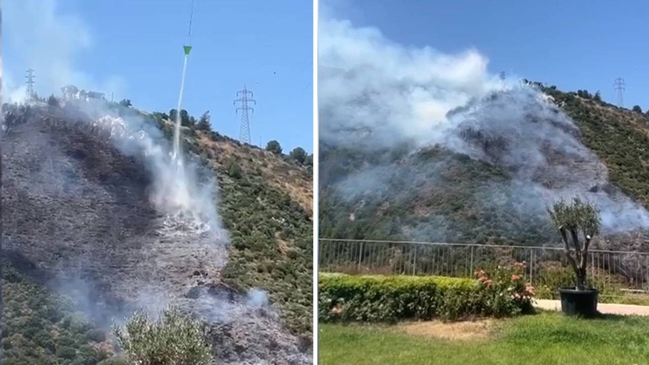 İzmir Narlıdere'de orman yangını: Havadan ve karadan müdahale sürüyor