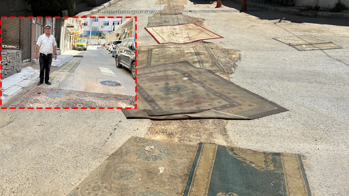 İzmir'de Toz İsyanı: Çukurlara Halı Serdiler