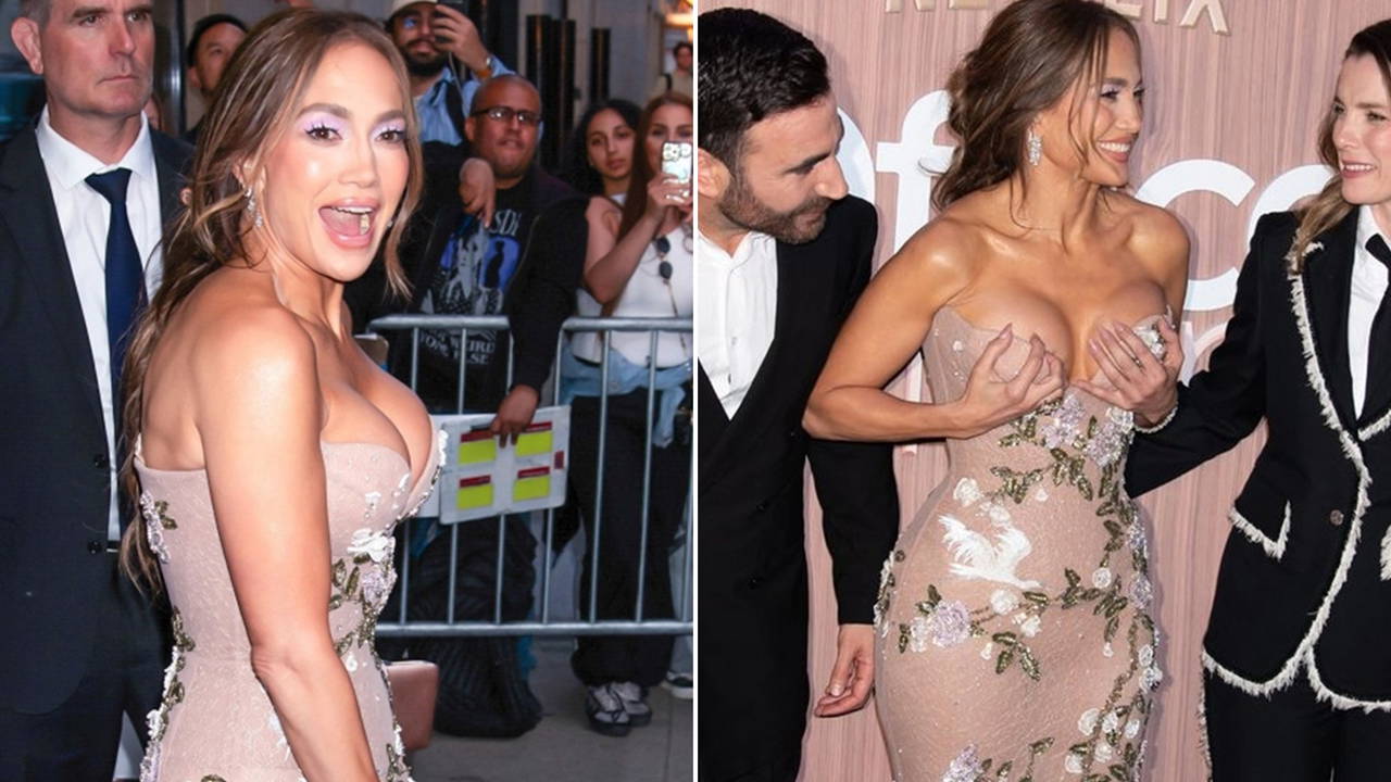 Jennifer Lopez'in gala kıyafet kazası sosyal medyada olay oldu