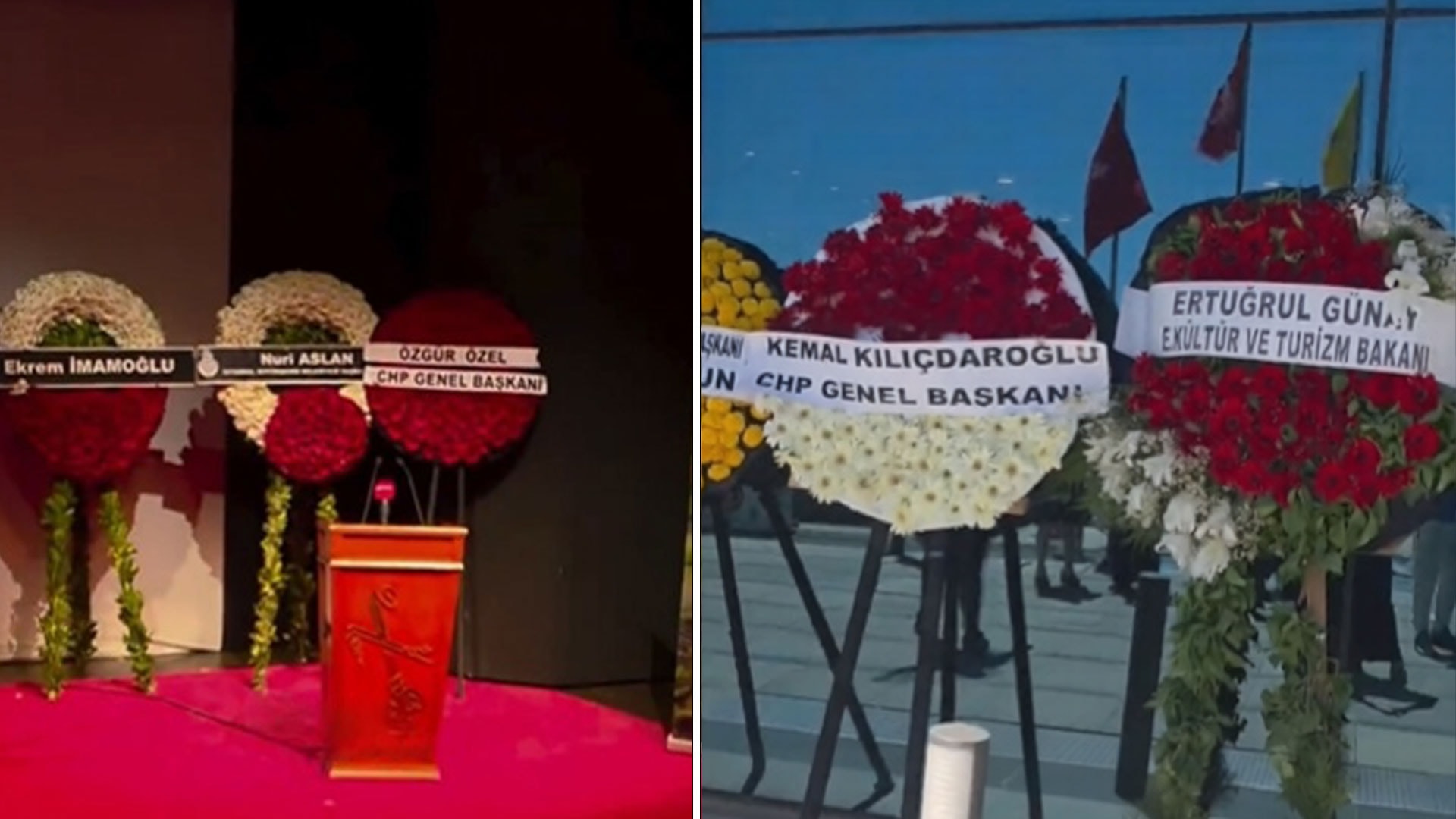 Kadir İnanır'ın veda töreninde Kılıçdaroğlu çelengi krizi