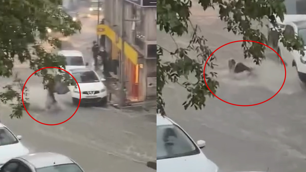 Kağıthane'de sel dehşeti: Kadın sulara kapıldı