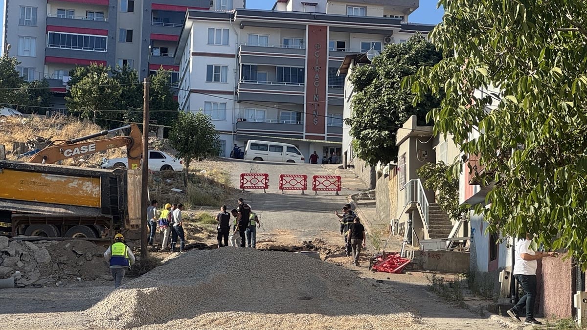 Kahramanmaraş'ta kazıda doğal gaz borusu hasar gördü