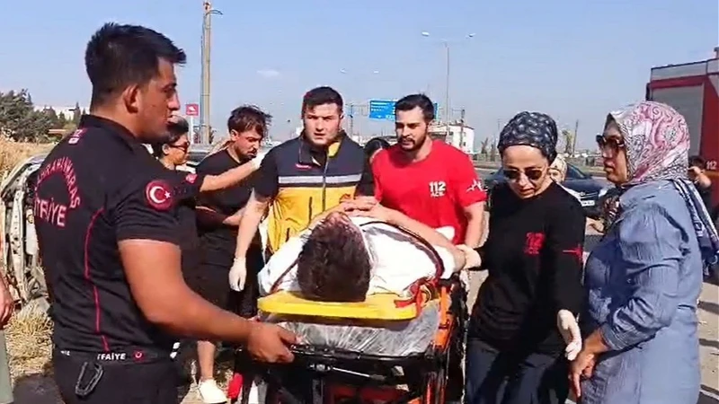 Kahramanmaraş'ta otomobil takla attı: 2 yaralı