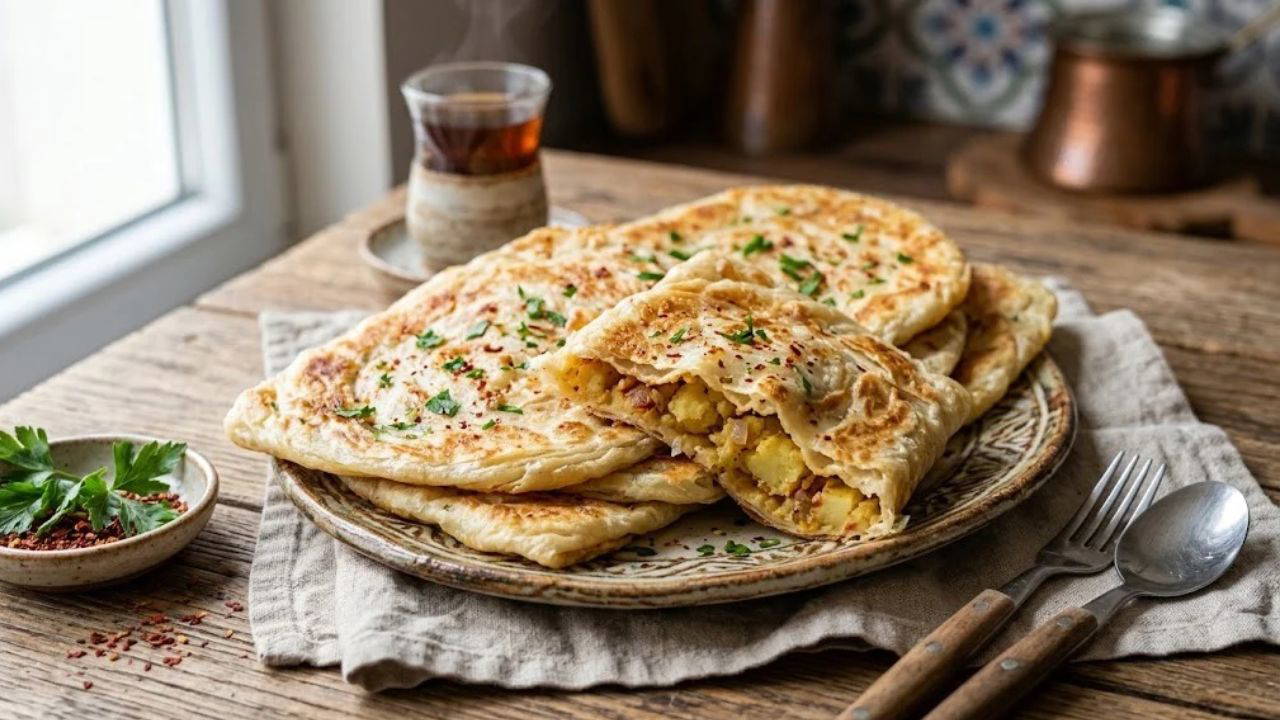 Kahvaltıya lezzet katan hamur işi: Patatesli katmer tarifi