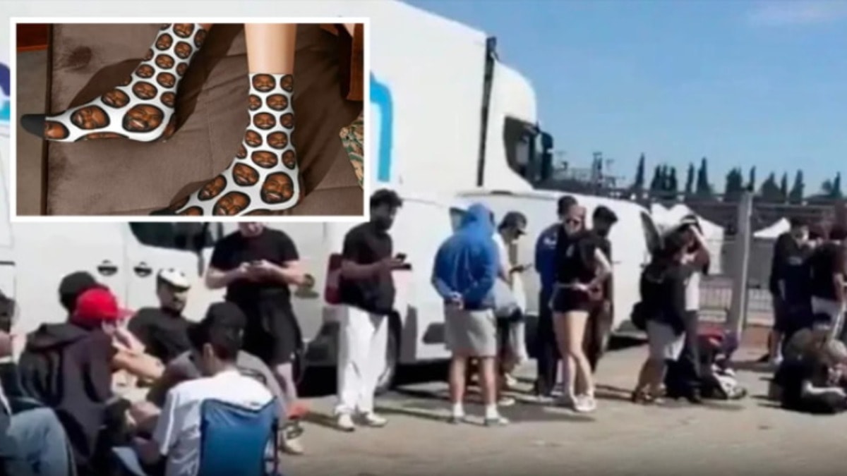 Kanye West çorapları için İstanbul'da 2,5 km kuyruk