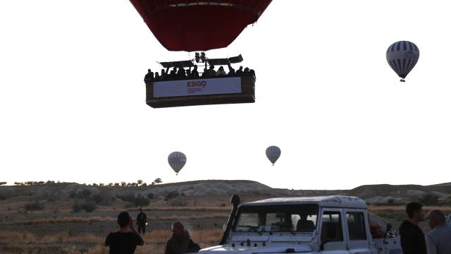 Kapadokya'da balonlar rahim ağzı kanserine dikkat çekti