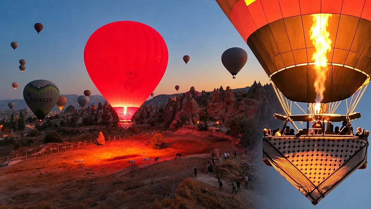 Kapadokya'da Gazze'ye Destek: Balonlar Kefiyelerle Yükseldi
