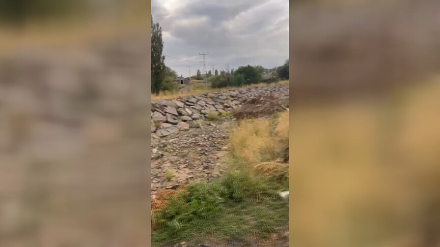 Kars'ta Ani Sel Cep Telefonuyla Görüntülendi