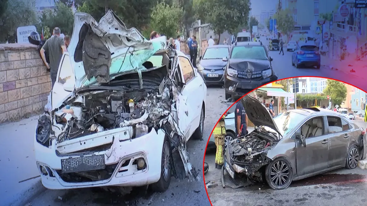 Kartal'da Sürücünün Kontrolden Çıkan Otomobili 3 Araca Çarpıp Takla Attı: 2 Yaralı ve Kaza Anı Kamerada